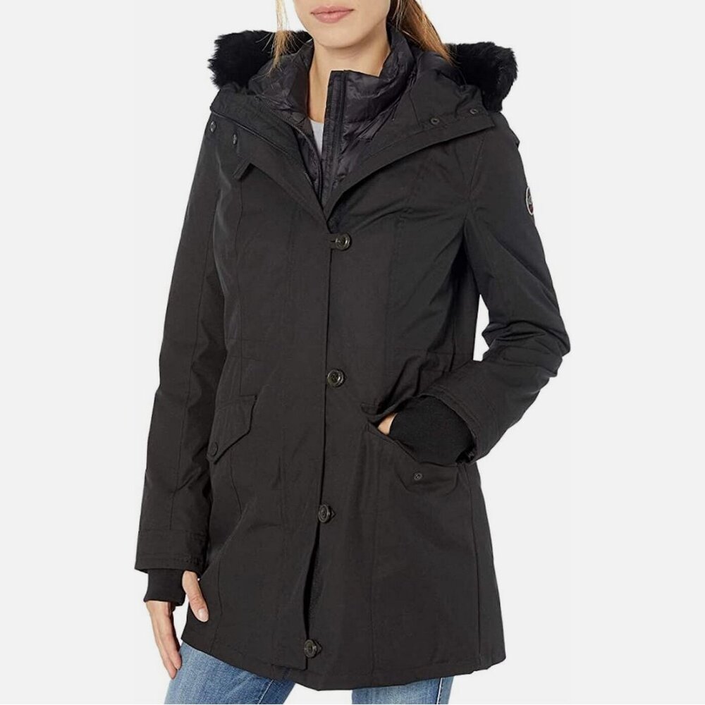 Ugg Adirondack 3-in-1 Parka Coat with Fur-Trim Hood